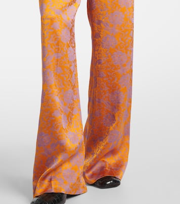 Pantalon ample en jacquard à fleurs | Dries Van Noten