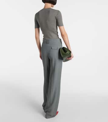 Everhart wool-blend gabardine straight pants | The Row