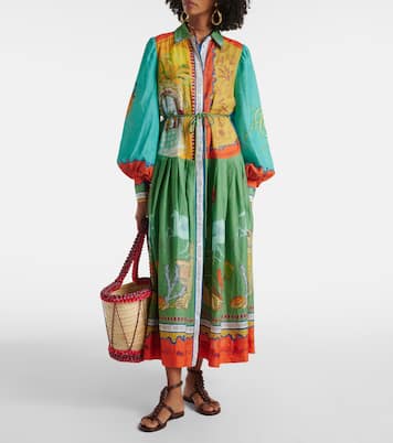 Maxikleid Surrealist aus Baumwolle | Alémais