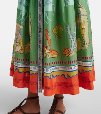Maxikleid Surrealist aus Baumwolle | Alémais