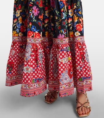 Printed tiered cotton maxi dress | Camilla