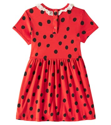 Kleid Dots aus Baumwolle mit Spitze | Mini Rodini