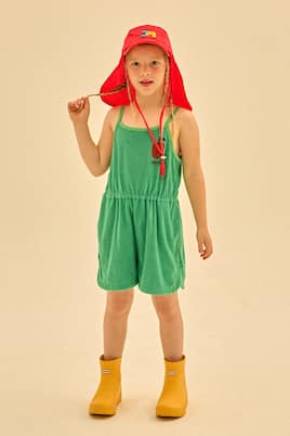 Apple cotton-blend playsuit | Jellymallow
