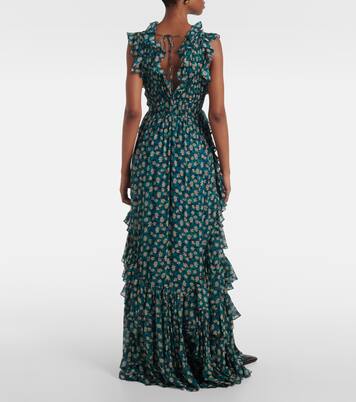 Abito lungo Florella in georgette | Ulla Johnson