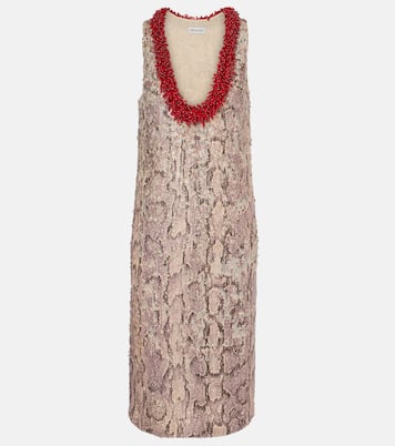 Robe midi imprimée à sequins | Dries Van Noten
