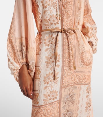 Abito lungo Lucky in lino con stampa | Zimmermann