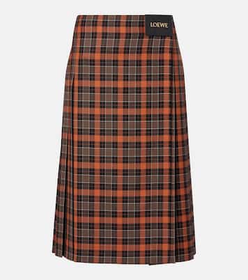 Plaid wrap skirt | Loewe