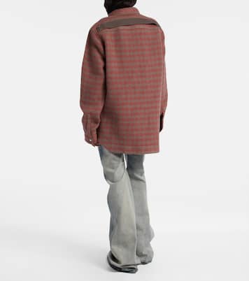 Checked virgin wool overshirt | Rick Owens