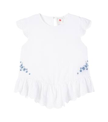 Floral ruffled cotton top | Konges Sløjd