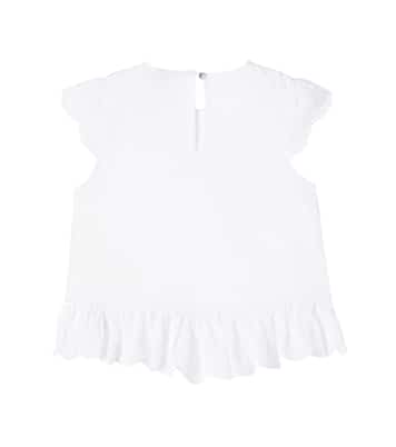 Floral ruffled cotton top | Konges Sløjd