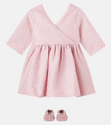 Bow-detail floral jacquard dress  | Molo