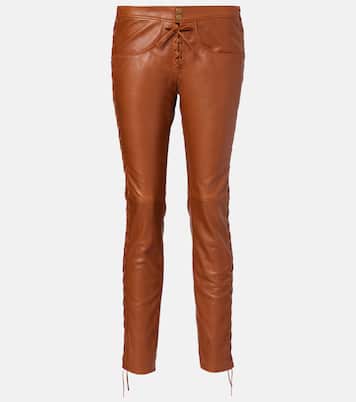 Cyerra皮革修身裤装 | Isabel Marant