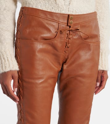 Cyerra皮革修身裤装 | Isabel Marant