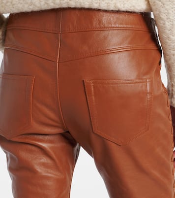 Cyerra皮革修身裤装 | Isabel Marant