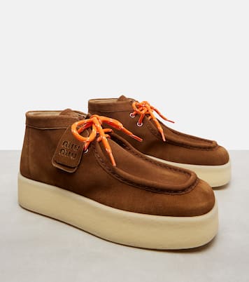 Botines con plataforma de ante | Miu Miu