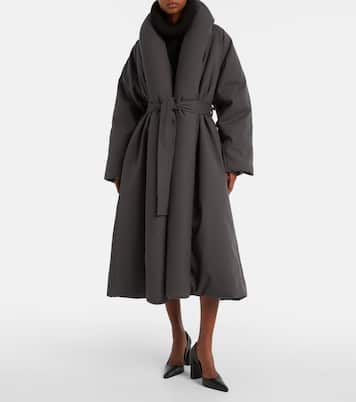 Padded technical cotton wrap coat | Alaïa