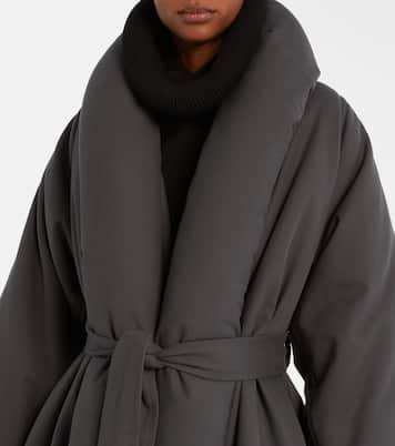 Padded technical cotton wrap coat | Alaïa