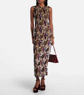 Paisley semi-sheer midi dress | Etro