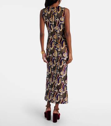 Paisley semi-sheer midi dress | Etro