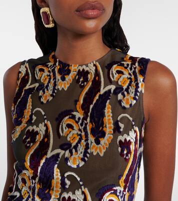 Paisley semi-sheer midi dress | Etro