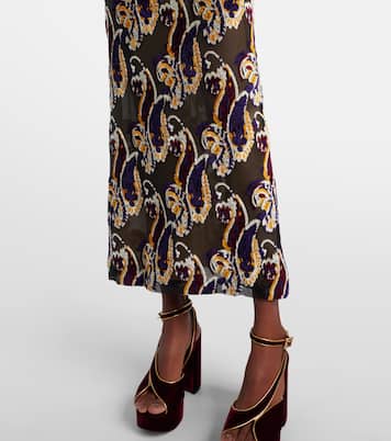 Paisley semi-sheer midi dress | Etro