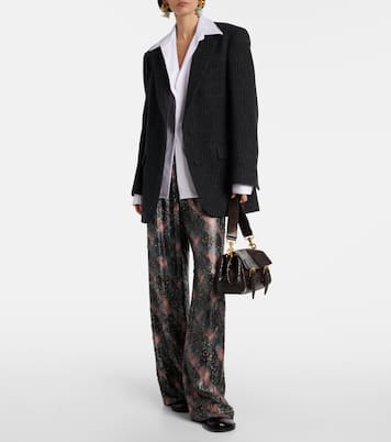 Blazer rayé en laine | Dries Van Noten