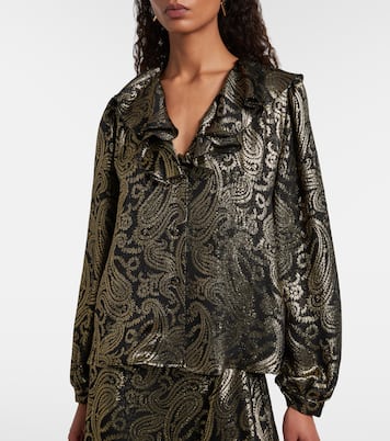 Paisley ruffled silk-blend blouse | Etro