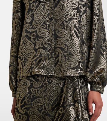 Paisley ruffled silk-blend blouse | Etro