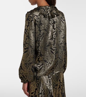 Paisley ruffled silk-blend blouse | Etro