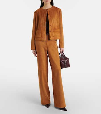 Mytheo suede wide-leg pants | Stouls