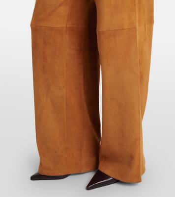 Mytheo suede wide-leg pants | Stouls