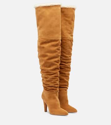 Overknee-Stiefel Elsa 100 aus Veloursleder | Paris Texas