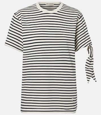 T-shirt in jersey di cotone a righe | JW Anderson