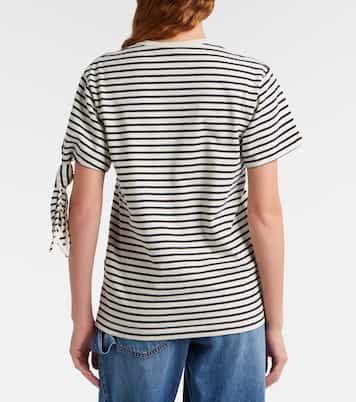 T-shirt in jersey di cotone a righe | JW Anderson