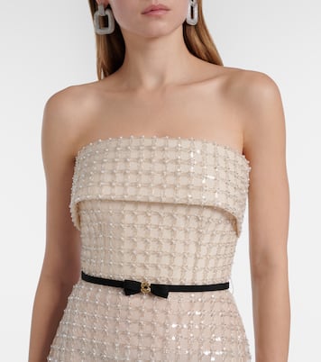 Embellished silk-blend bustier gown | Elie Saab