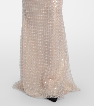 Embellished silk-blend bustier gown | Elie Saab