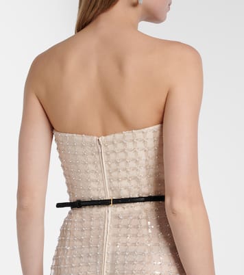 Embellished silk-blend bustier gown | Elie Saab