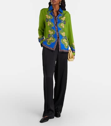 Chemise Boy imprimée en soie | La DoubleJ