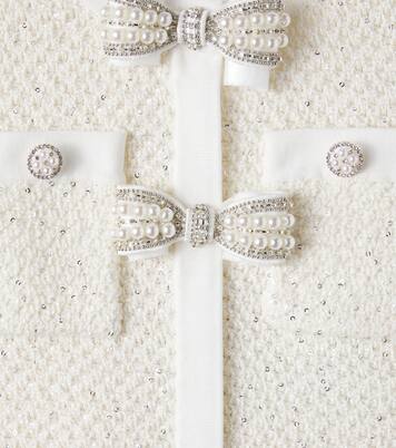 Bow-detail knitted sequined dress | Self-Portrait Kids