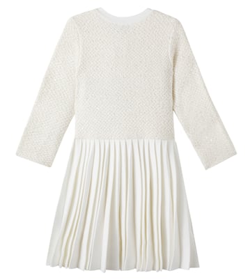 Bow-detail knitted sequined dress | Self-Portrait Kids