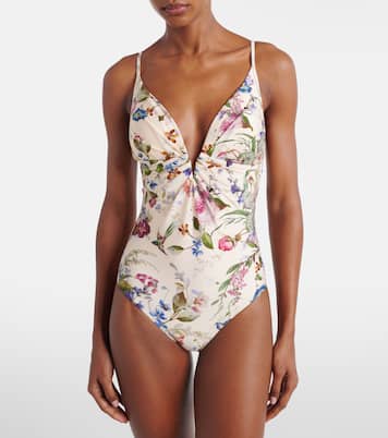 Patience floral gathered swimsuit | Zimmermann