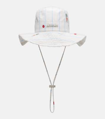 Le Bob Artichaut条纹棉质帆布渔夫帽 | Jacquemus