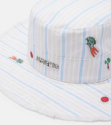 Le Bob Artichaut条纹棉质帆布渔夫帽 | Jacquemus