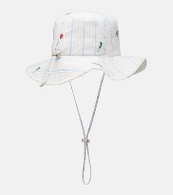 Le Bob Artichaut条纹棉质帆布渔夫帽 | Jacquemus