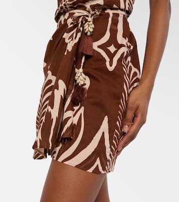 فستان قصير من القطن بطبعات Manon | Poupette St Barth