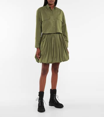Mini-jupe en coton mélangé | Alaïa