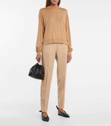 High-Rise-Hose aus Schurwolle | Jil Sander