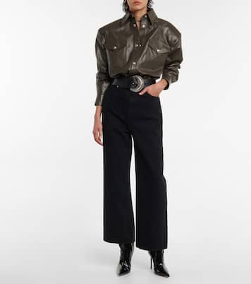 Oversized leather shirt | Alexandre Vauthier