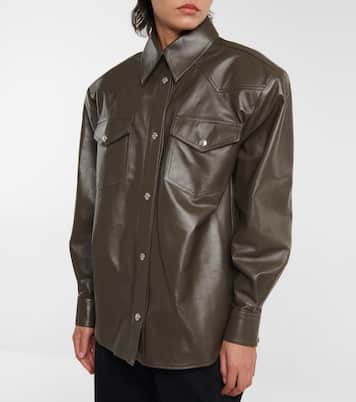 Oversized leather shirt | Alexandre Vauthier