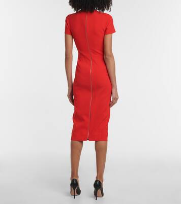 Peekaboo crêpe midi dress | Victoria Beckham